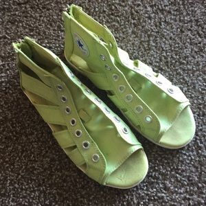 Lime Green Gladiator Style Converse